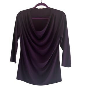 Dressbarn purple scoop neck woman top
